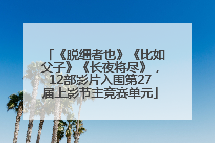 《脱缰者也》《比如父子》《长夜将尽》，12部影片入围第27届上影节主竞赛单元