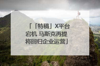 「特稿」X平台宕机 马斯克再提将回归企业运营