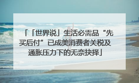 「世界说」生活必需品“先买后付”已成美消费者关税及通胀压力下的无奈抉择