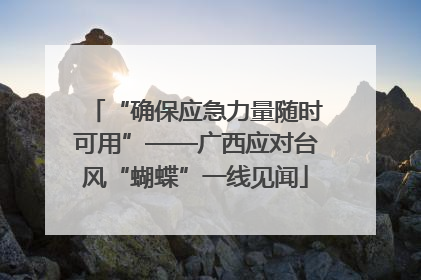 “确保应急力量随时可用”——广西应对台风“蝴蝶”一线见闻