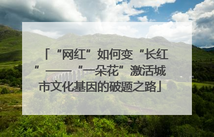 “网红”如何变“长红”——“一朵花”激活城市文化基因的破题之路