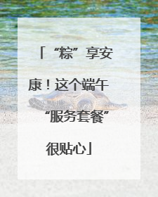 “粽”享安康！这个端午“服务套餐”很贴心