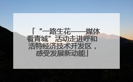 “一路生花——媒体看青城”活动走进呼和浩特经济技术开发区，感受发展新动能