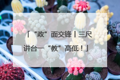 “政”面交锋丨三尺讲台一“教”高低！