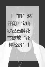 “斛”然开朗！宝山罗泾石斛花节绽放“花样经济”