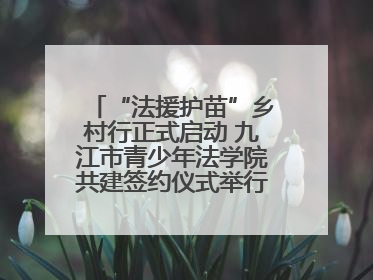 “法援护苗”乡村行正式启动 九江市青少年法学院共建签约仪式举行（组图）