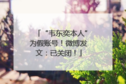 “韦东奕本人”为假账号！微博发文：已关闭！