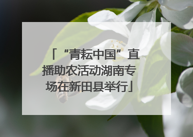 “青耘中国”直播助农活动湖南专场在新田县举行