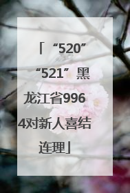 “520”“521”黑龙江省9964对新人喜结连理
