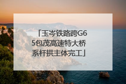 玉岑铁路跨G65包茂高速特大桥系杆拱主体完工