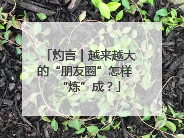 灼言｜越来越大的“朋友圈”怎样“炼”成？