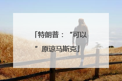特朗普：“可以”原谅马斯克