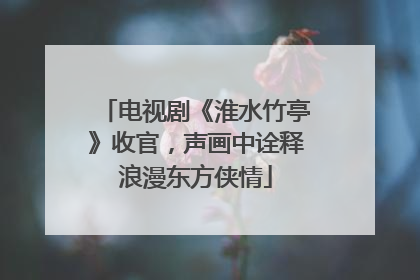 电视剧《淮水竹亭》收官，声画中诠释浪漫东方侠情