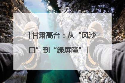 甘肃高台：从“风沙口”到“绿屏障”