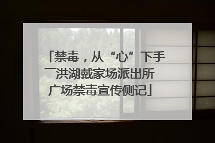 禁毒，从“心”下手――洪湖戴家场派出所广场禁毒宣传侧记