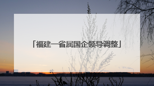 福建一省属国企领导调整