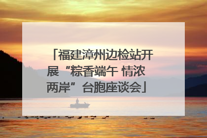 福建漳州边检站开展“粽香端午 情浓两岸”台胞座谈会