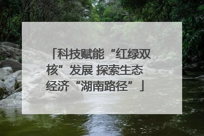 科技赋能“红绿双核”发展 探索生态经济“湖南路径”