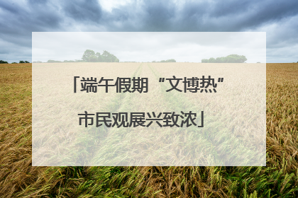 端午假期“文博热” 市民观展兴致浓