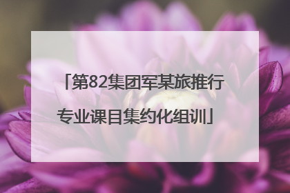 第82集团军某旅推行专业课目集约化组训