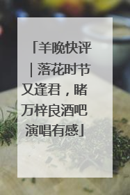 羊晚快评｜落花时节又逢君，睹万梓良酒吧演唱有感
