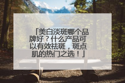 美白淡斑哪个品牌好？什么产品可以有效祛斑，斑点肌的热门之选！
