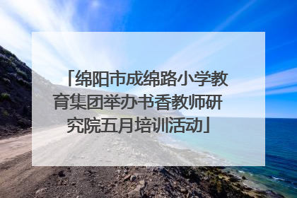 绵阳市成绵路小学教育集团举办书香教师研究院五月培训活动