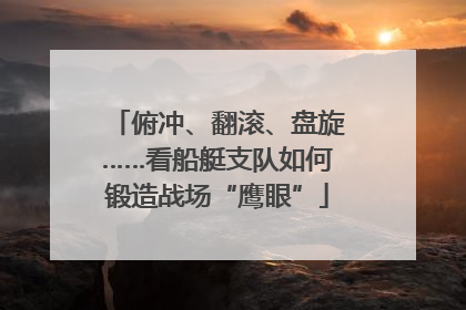 俯冲、翻滚、盘旋……看船艇支队如何锻造战场“鹰眼”