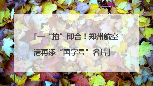 一“拍”即合！郑州航空港再添“国字号”名片