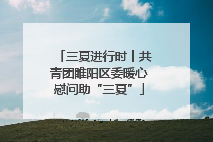 三夏进行时丨共青团睢阳区委暖心慰问助“三夏”