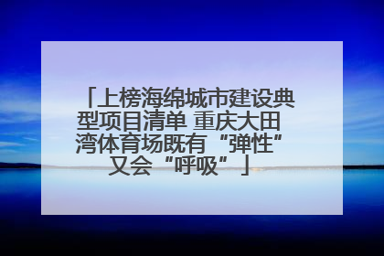 上榜海绵城市建设典型项目清单 重庆大田湾体育场既有“弹性”又会“呼吸”