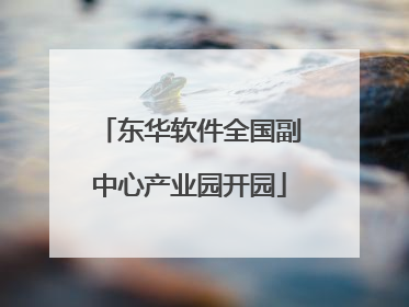 东华软件全国副中心产业园开园
