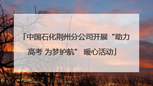 中国石化荆州分公司开展“助力高考 为梦护航” 暖心活动