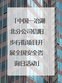 中国一冶湖北分公司信阳步行街项目开展全国安全咨询日活动