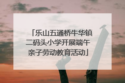 乐山五通桥牛华镇二码头小学开展端午亲子劳动教育活动