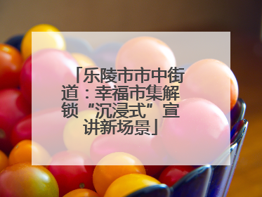 乐陵市市中街道：幸福市集解锁“沉浸式”宣讲新场景