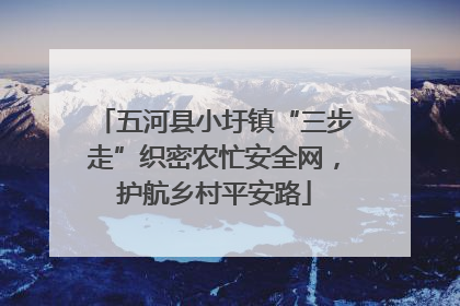 五河县小圩镇“三步走”织密农忙安全网，护航乡村平安路