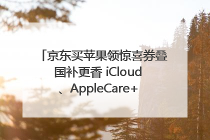 京东买苹果领惊喜券叠国补更香 iCloud、AppleCare+服务限时低至85折