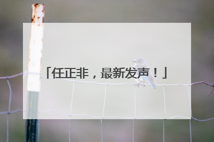 任正非，最新发声！