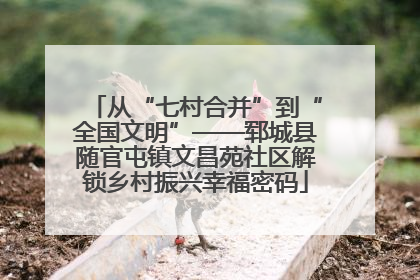 从“七村合并”到“全国文明”——郓城县随官屯镇文昌苑社区解锁乡村振兴幸福密码