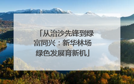 从治沙先锋到绿富同兴:新华林场绿色发展育新机