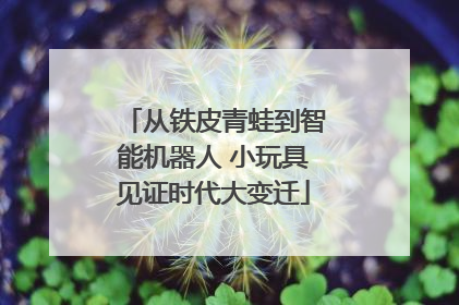 从铁皮青蛙到智能机器人 小玩具见证时代大变迁