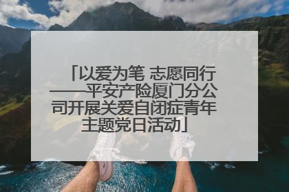 以爱为笔 志愿同行——平安产险厦门分公司开展关爱自闭症青年主题党日活动