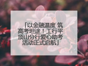 以金融温度 筑高考坦途！工行平顶山分行爱心助考活动正式启航