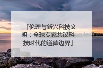 伦理与新兴科技文明：全球专家共议科技时代的道德边界