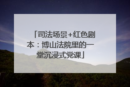 司法场景+红色剧本：博山法院里的一堂沉浸式党课