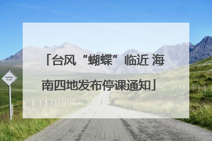 台风“蝴蝶”临近 海南四地发布停课通知