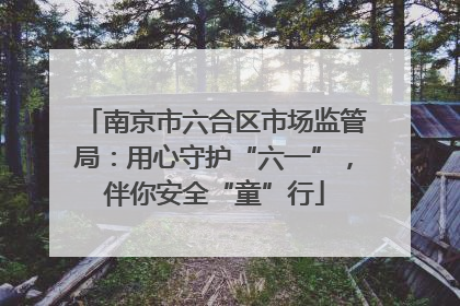 南京市六合区市场监管局：用心守护“六一”，伴你安全“童”行