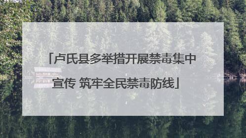 卢氏县多举措开展禁毒集中宣传 筑牢全民禁毒防线