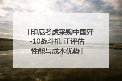 印尼考虑采购中国歼-10战斗机 正评估性能与成本优势